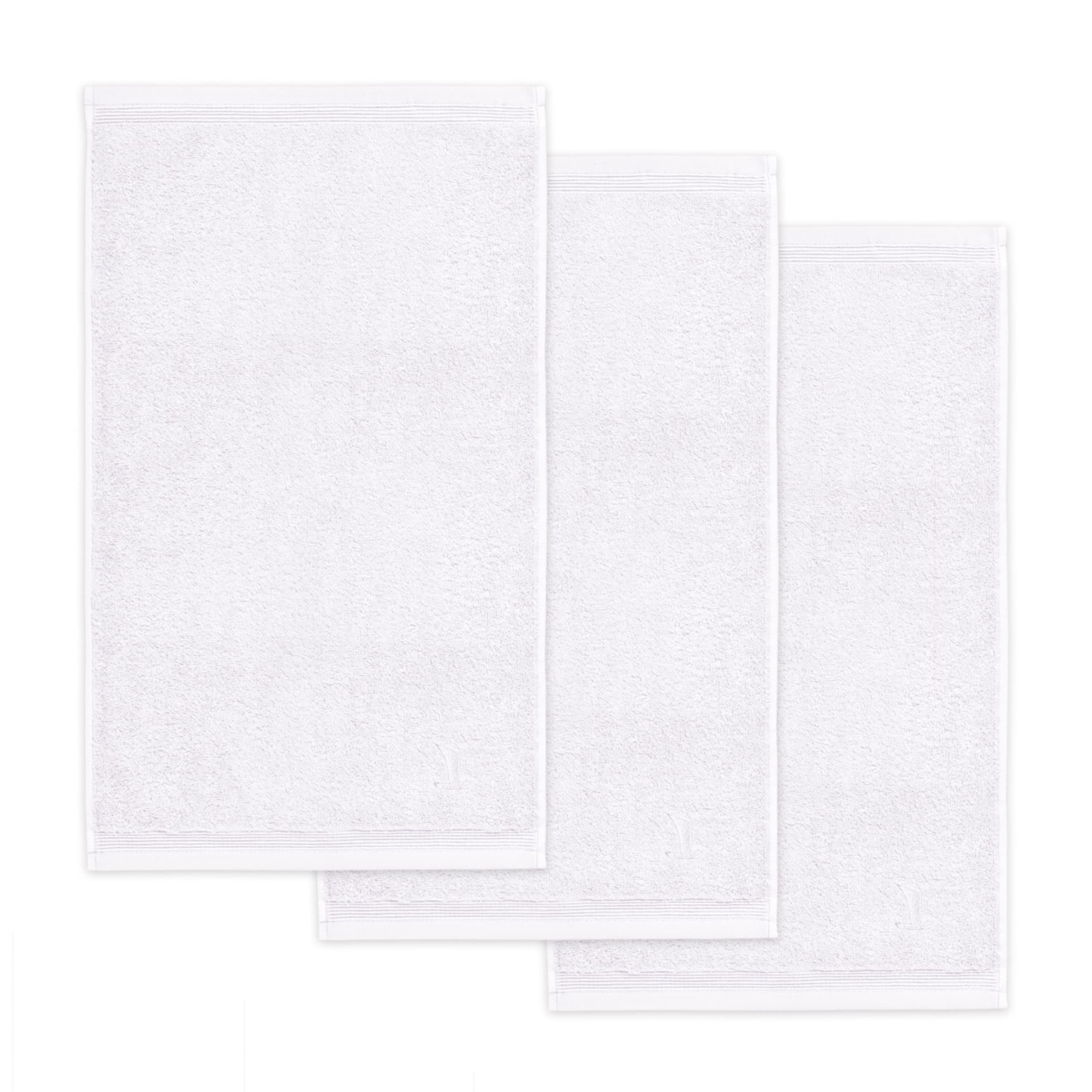 möve Superwuschel prosop de oaspeți 30 x 50 cm din bumbac 100%, alb, set de 3 - 017259054-3*030050-001