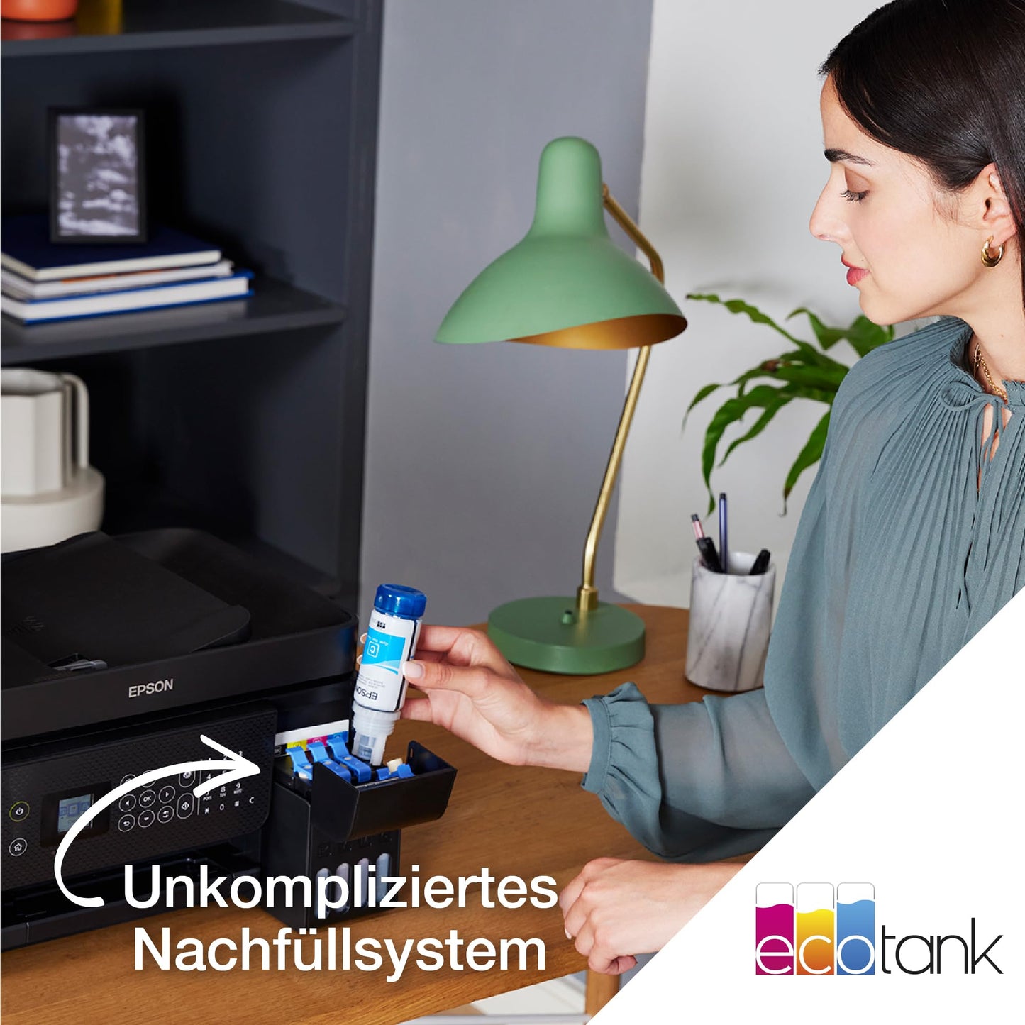 Epson EcoTank ET-4800 ink tank printer | for Home & Small Offices | WiFi & Ethernet| A4 | Print, Copy, Scan, Fax | 3.7cm LCD display screen | ADF | Includes ink for up to 3 years