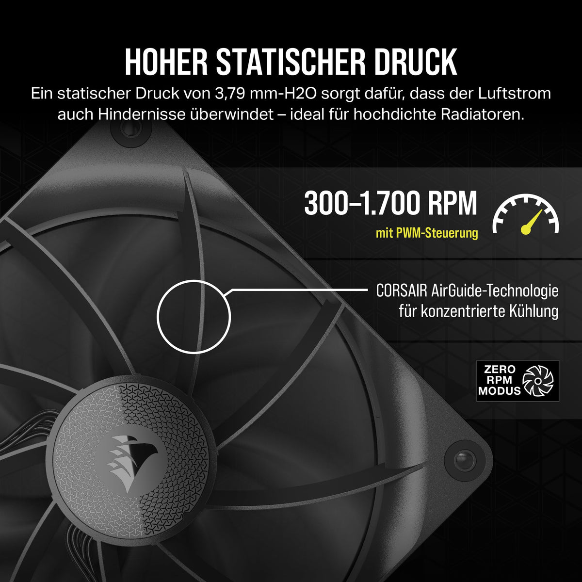 CORSAIR iCUE LINK RX140 140mm PWM Fans with iCUE LINK System Hub - Magnetic Coupling Bearing - Dual Pack - Black - CO-9051012-WW