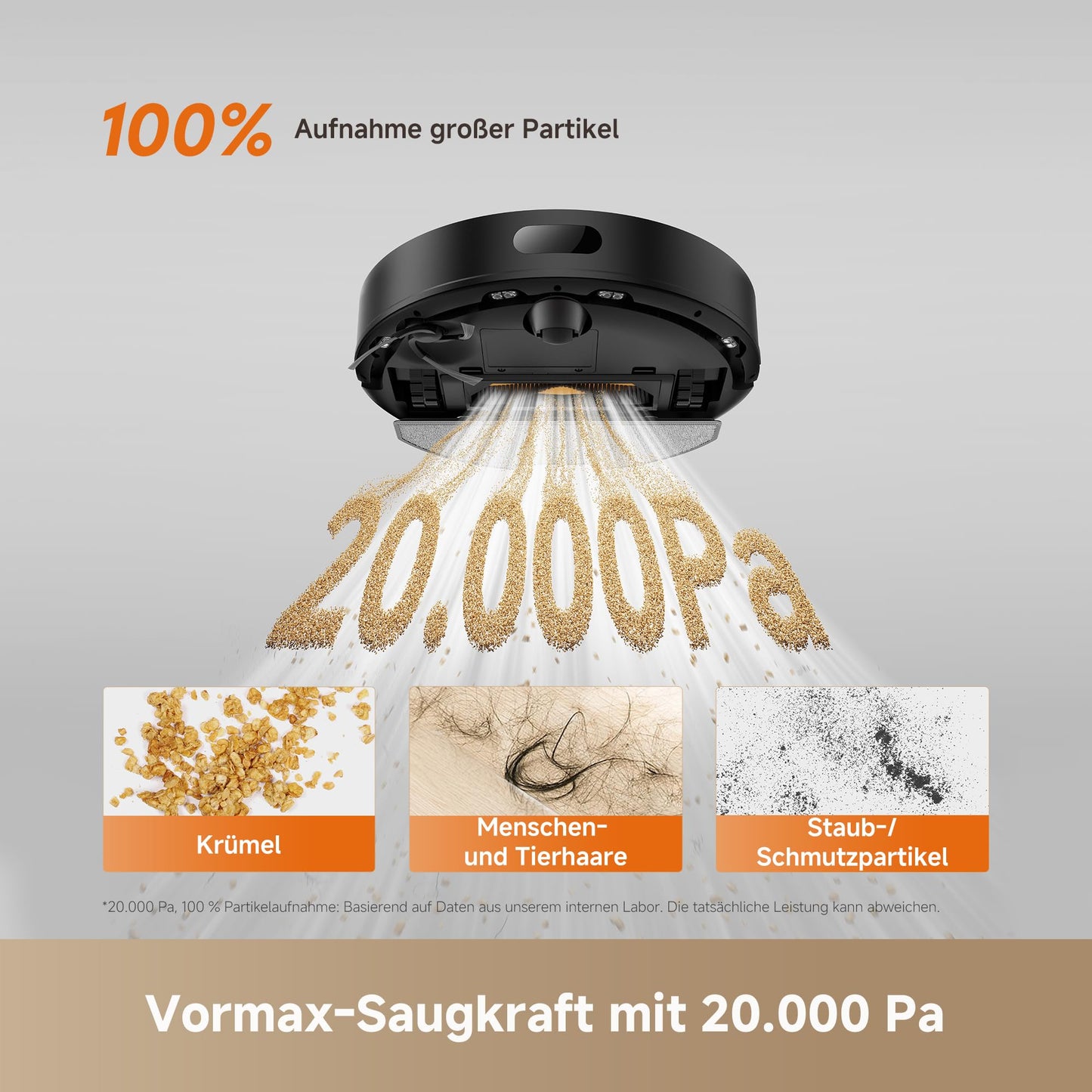 dreame D20 Air Plus robot vacuum and mop with 20,000 Pa suction power, tangle protection, self-draining dock, deep carpet cleaning and smart navigation. - RLF41GD