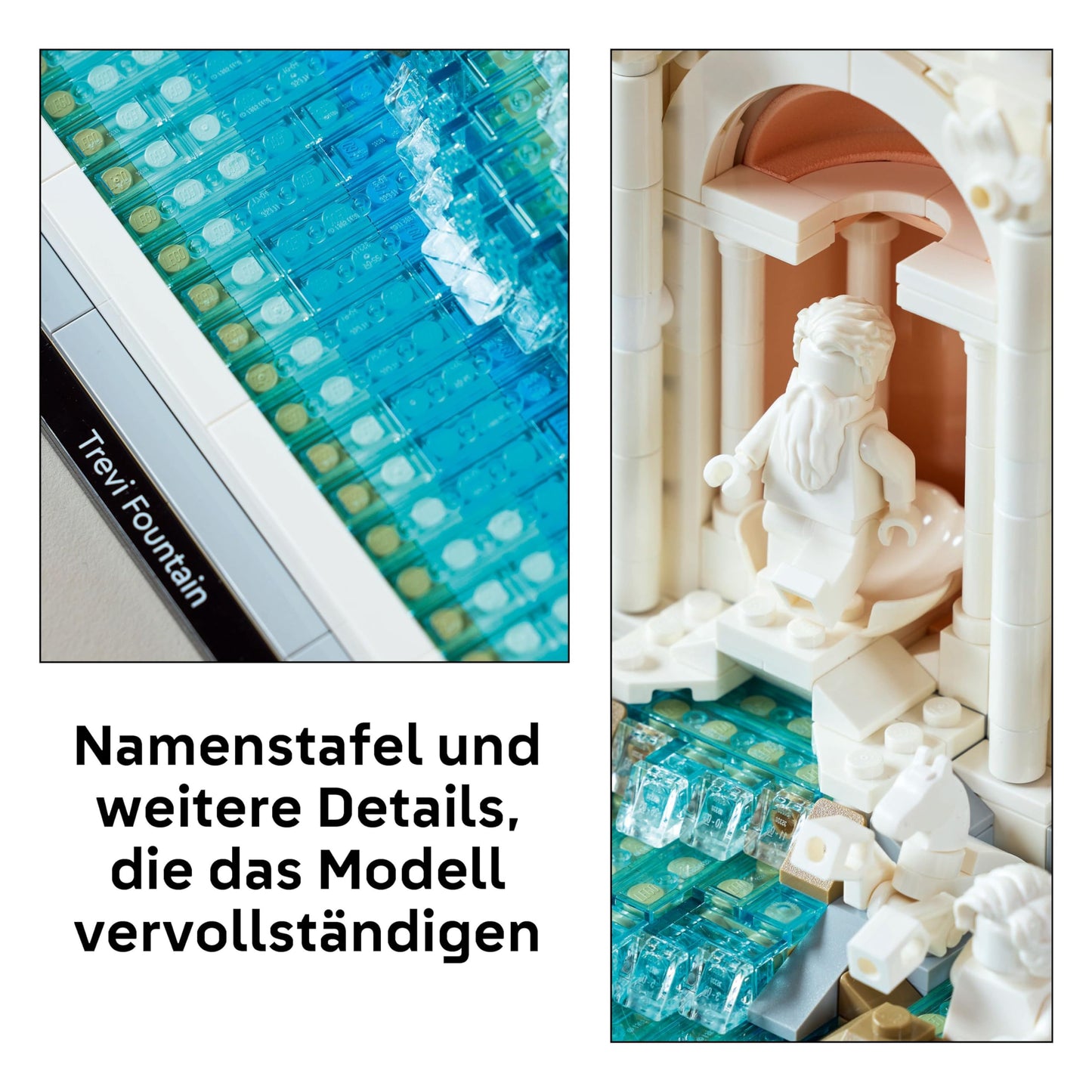 LEGO Architecture Trevi Fountain - Model of a Rome Landmark with Minifigures Sculptures - Collectible for the Office and Living Room - Gift for Adults and Architecture Lovers 21062