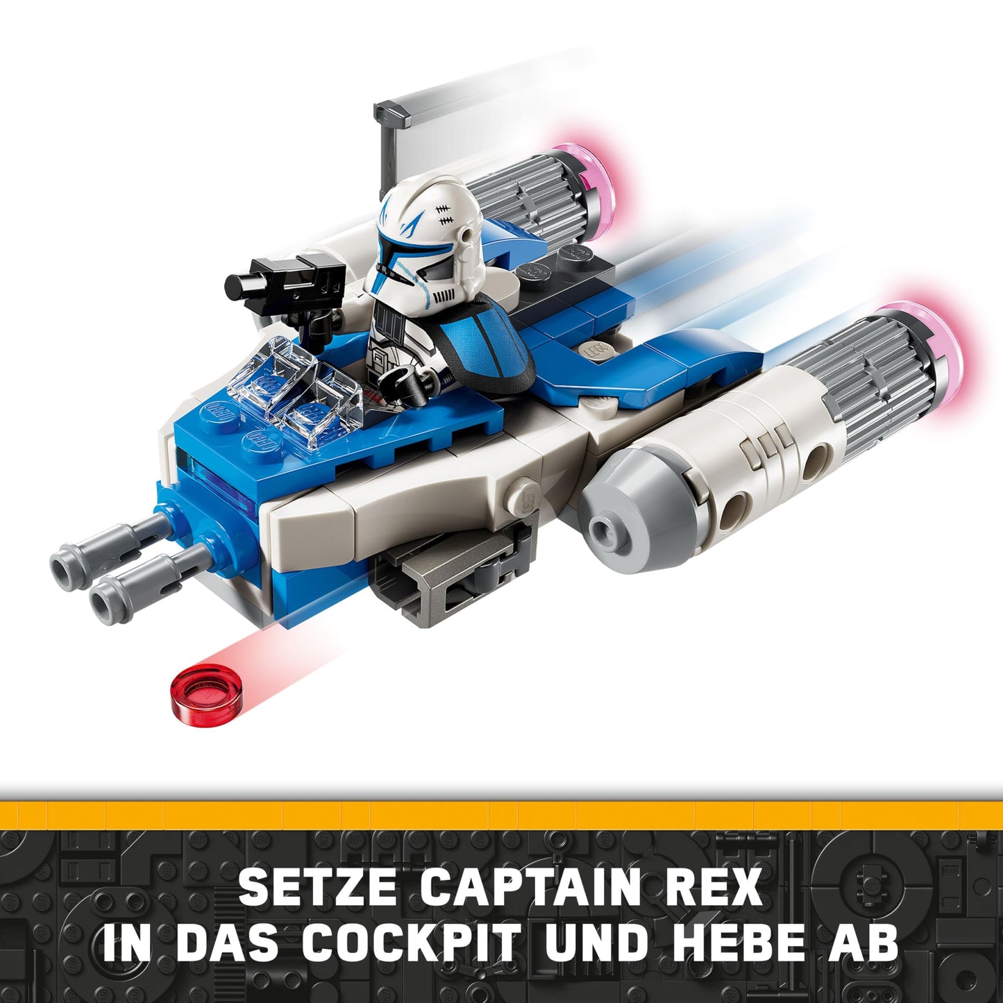 LEGO Star Wars Captain Rex Y-Wing Microfighter, buildable toy starship bricks to collect, gift idea for boys and girls aged 6 and up 75391