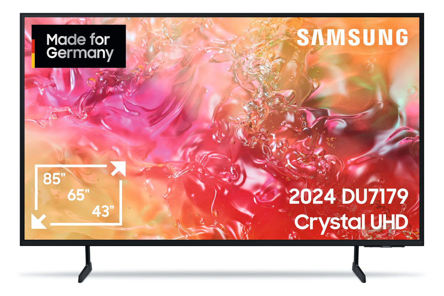 Samsung Crystal UHD TV 4K DU7179 TV 55 inch (138 cm), TV with PurColor, 4K upscaling, gaming hub, Crystal processor, Tizen OS, Smart TV, Alexa, 3D Surround Sound & Q-Symphony