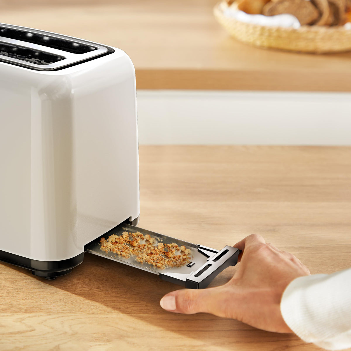 Tefal Vita Double Slot Toaster, with Bun Warmer, Extra Wide Slots - TT1A21E0