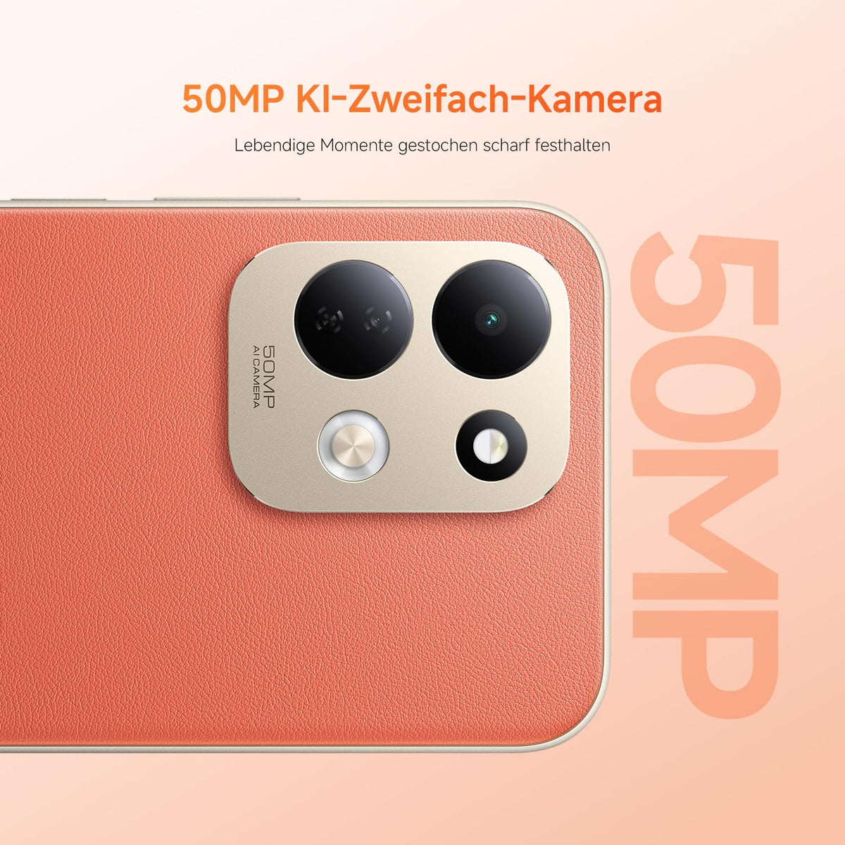 Xiaomi REDMI 17 5G, Smartphone 4+128 GB, Orange, 7500mAh Battery, 45W Charging
