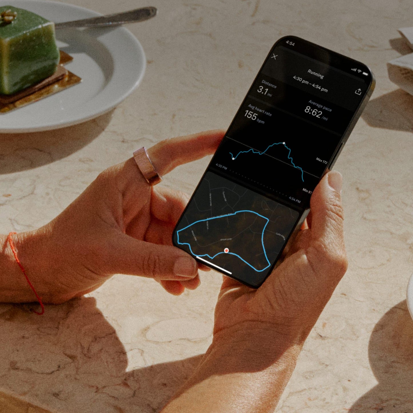 Oura Ring 4 - Rose Gold - Size 12 - Smart Ring | First measure with Oura Ring 4 Sizing Kit | Sleep Tracking Wearable - Heart Rate - Fitness Tracker - Up to 8 days battery life - JZ90-54219-12