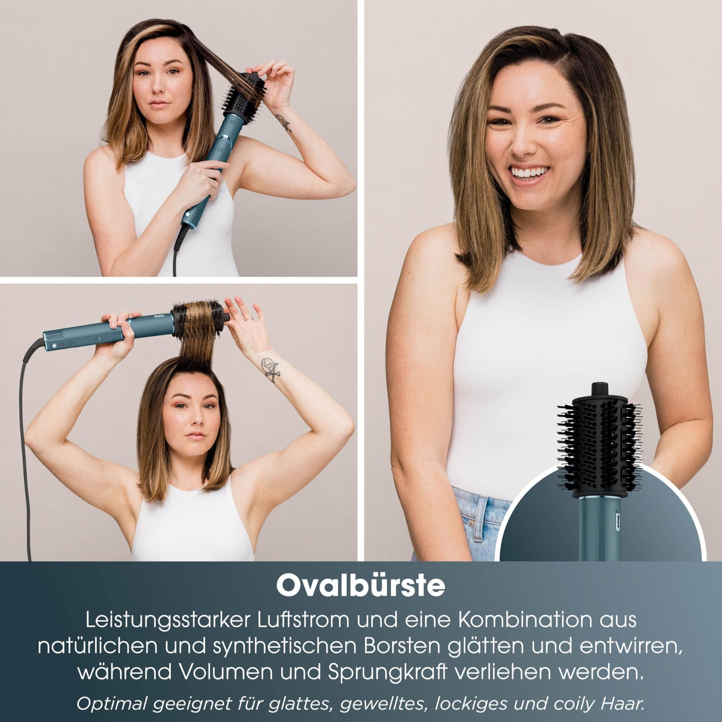 Shark FlexStyle Limited Edition Teal 5-in-1 Hair Styler & Dryer Gift Set, Curl Attachments, Finishing Attachment, Oval Brush, Concentrator, Hair Clip, Storage Bag, HD456TLEU