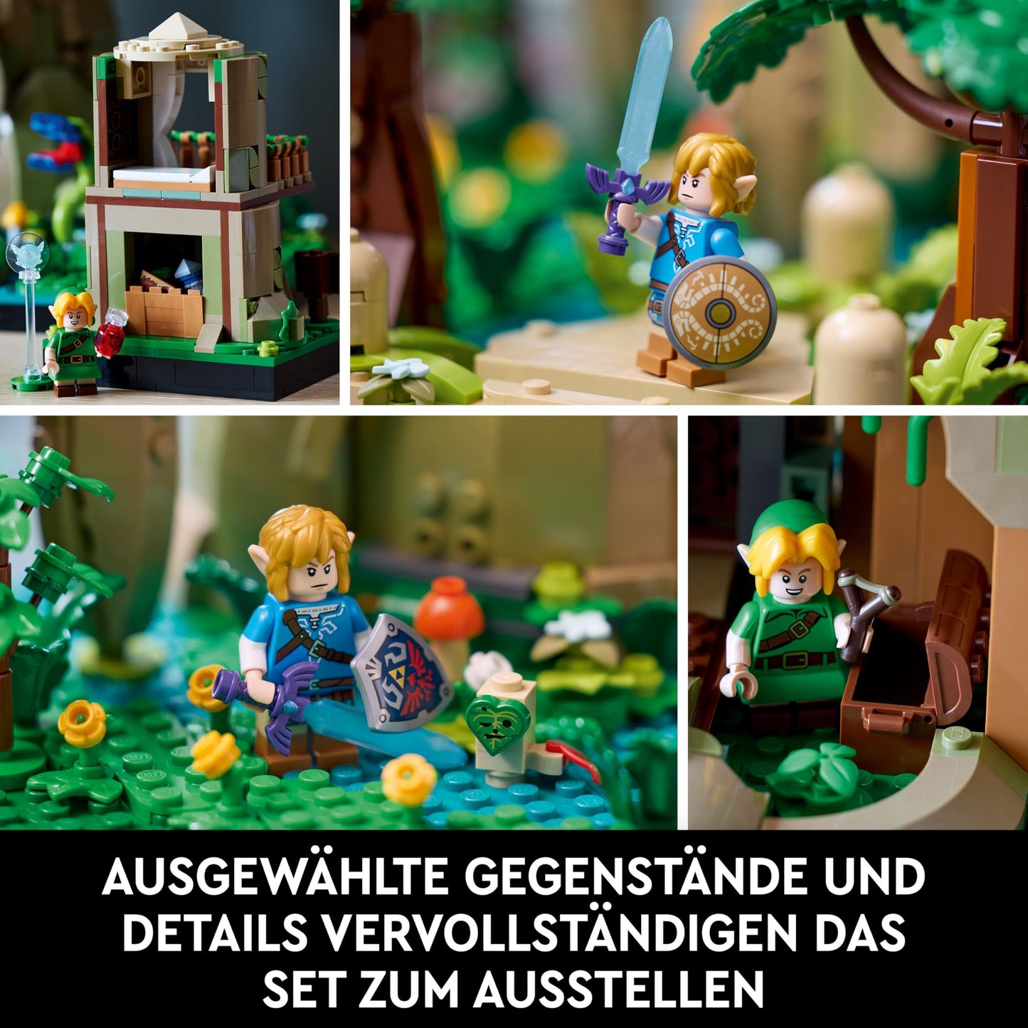 LEGO The Legend of Zelda Deku Tree 2-in-1 - collector's item to display with Princess Zelda & 3 Link minifigures - building set for adults & gift idea for video game fans - 77092