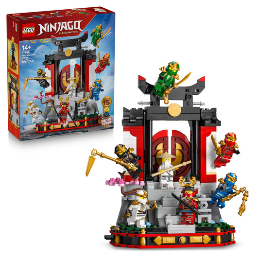 LEGO NINJAGO 15th anniversary: ninja characters to display - monastery toy with 8 collectible minifigures & swords - creative gift for boys aged 14 and over & adult fans - 71866