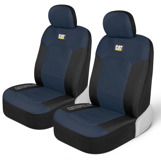 CAT Seat Covers for Cars, Trucks, and SUVs, 2 Pieces, MeshFlex Car Seat Cover, Front Seat Protector, Airbag-Compatible Seat Covers for SUV Interiors & Seat Cover Accessories, Blue & Black - CASC-2284-BL