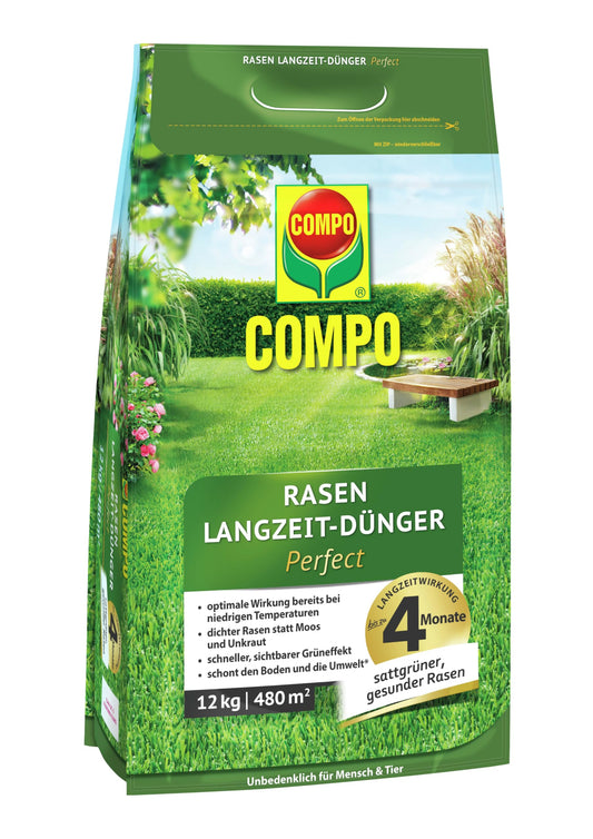 COMPO Lawn Long-Term Fertilizer Perfect 12kg for 480m² - 23698