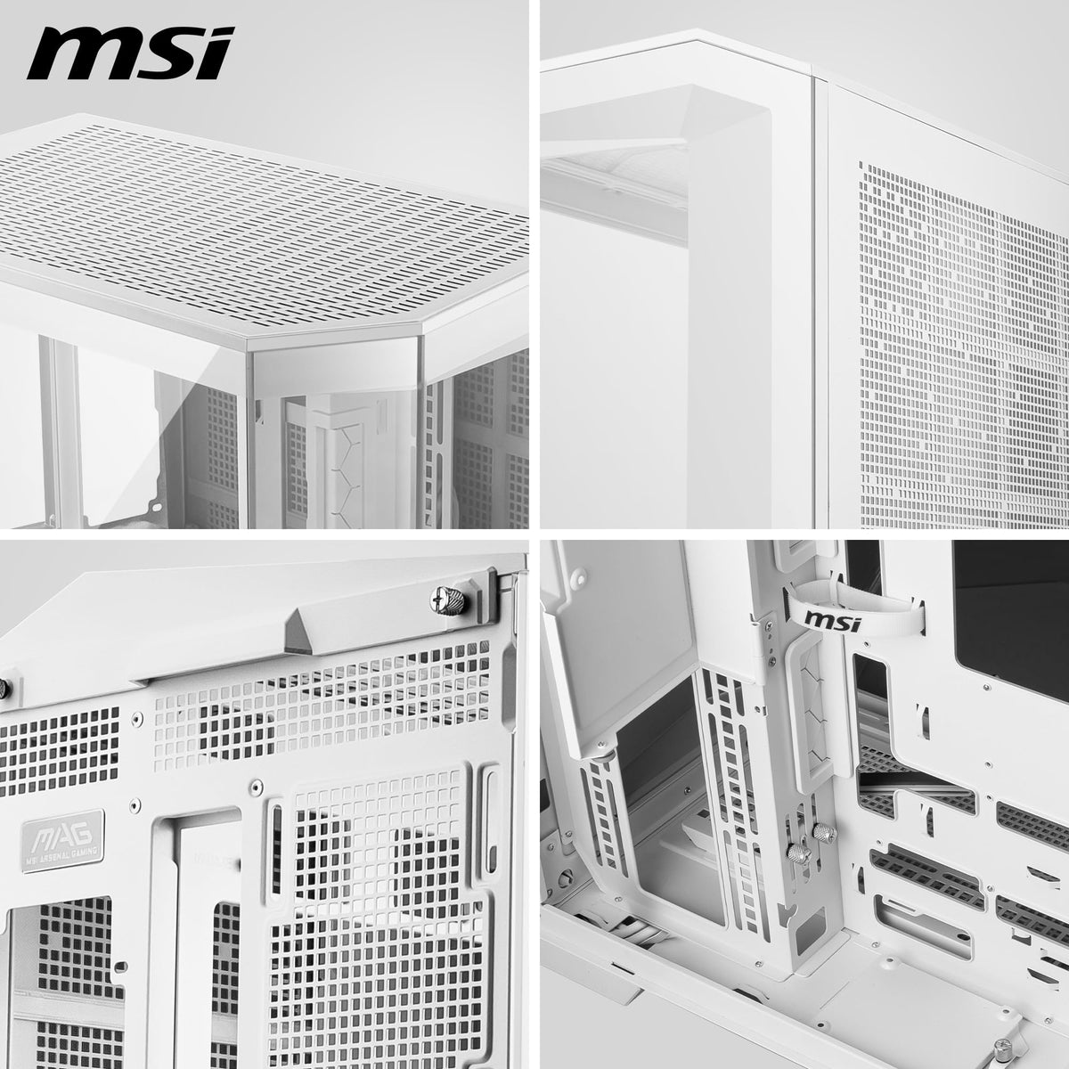 MSI MAG Pano 100L PZ White - ATX PC Case - 306-7G26W21-HH9