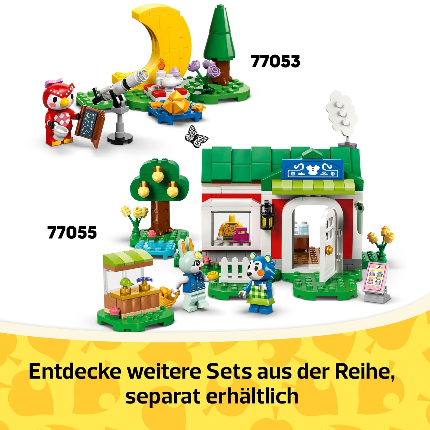 LEGO Animal Crossing Gerd's caravan & gardening, building set for role play, toy car for children, gift for girls and boys aged 7 and up, video game toy with animal figures 77054