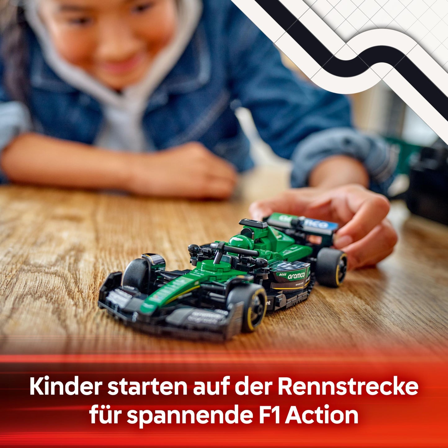 LEGO Speed Champions Aston Martin Aramco F1 AMR24 racing car - toy with Formula 1 minifigure to collect - buildable model car for boys and girls aged 10 and over and adult motorsport fans 77245