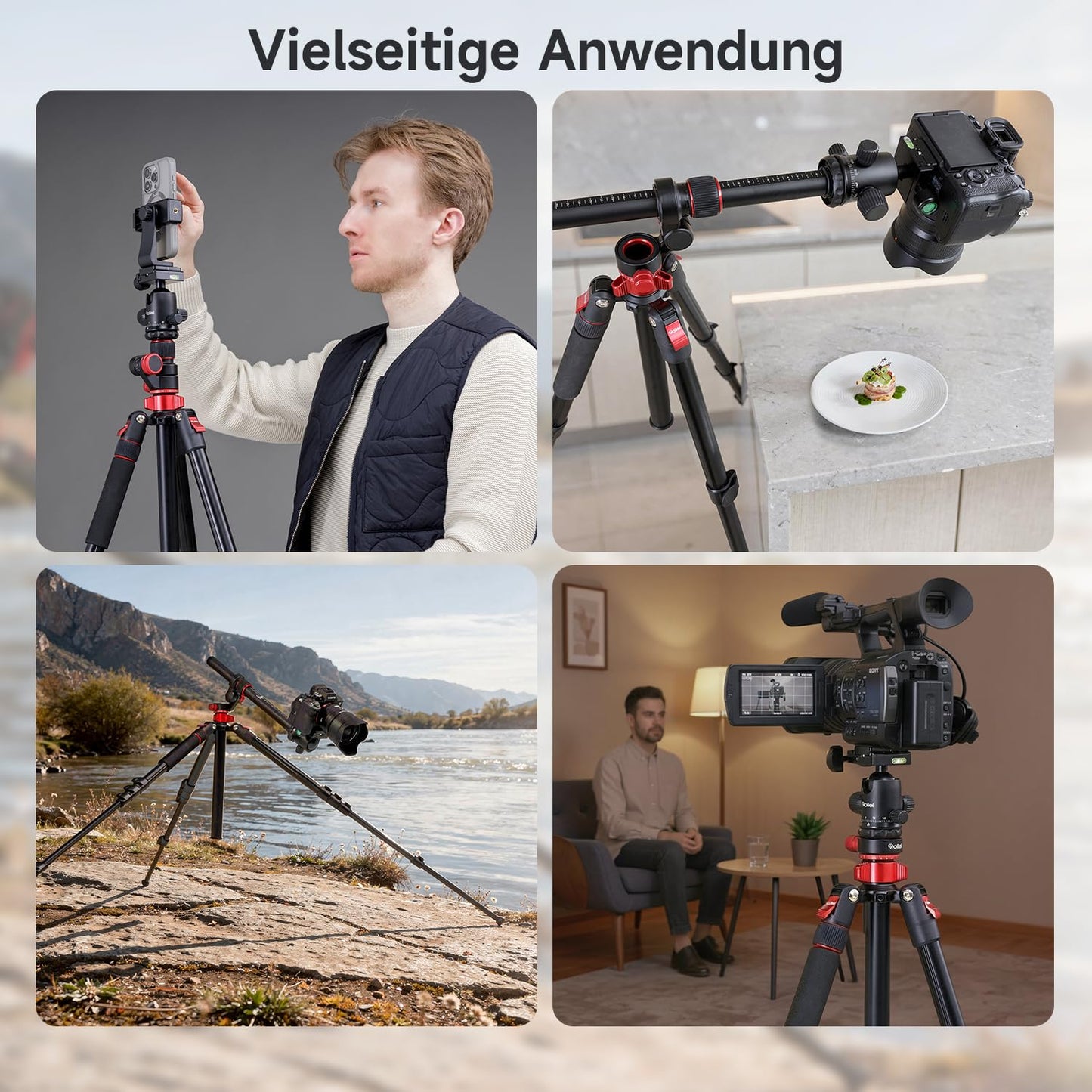 Rollei Compact Traveler No.2 XL photo tripod camera with extension arm 213cm - 26978