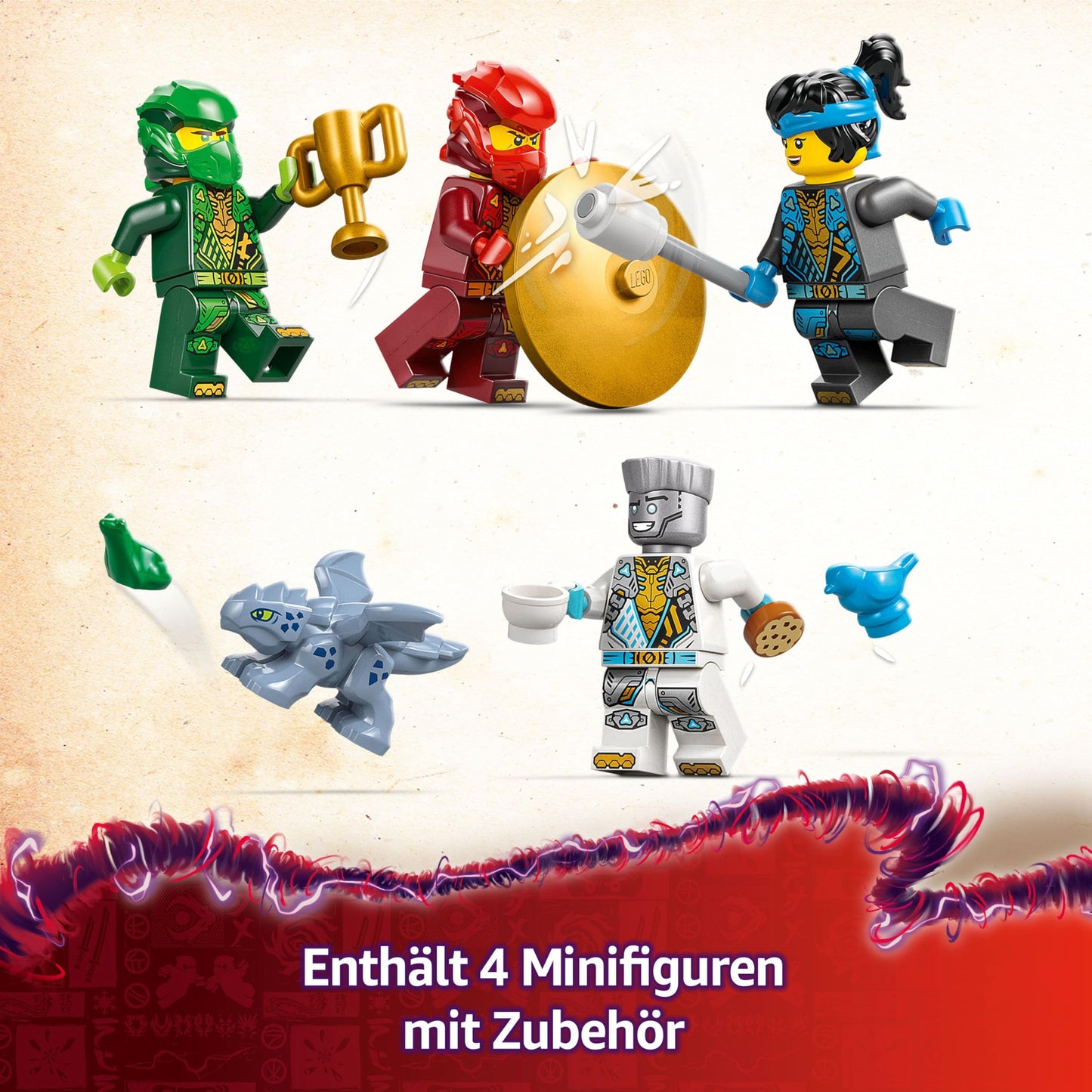 LEGO NINJAGO Spinjitzu Temple of the Ninja - Playset with 4 minifigures and 1 dragon figure - Building set - Christmas or birthday gift for boys and girls aged 4 and over 71831