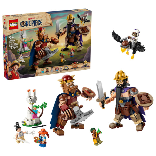 LEGO ONE PIECE Woogey vs. Boogey - Giants from Little Garden - Interactive toy with 2 action figures and 5 minifigures - Gift for boys, girls and fans aged 9 and up - 75644