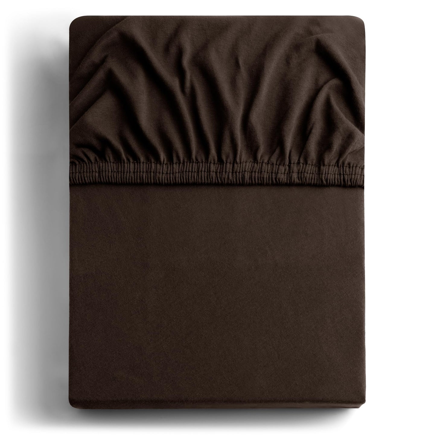 DecoKing fitted sheet 200x220 220x240 cm 100% combed cotton brown fitted sheets jersey box spring bed Amber 200 x 220 220 x 240