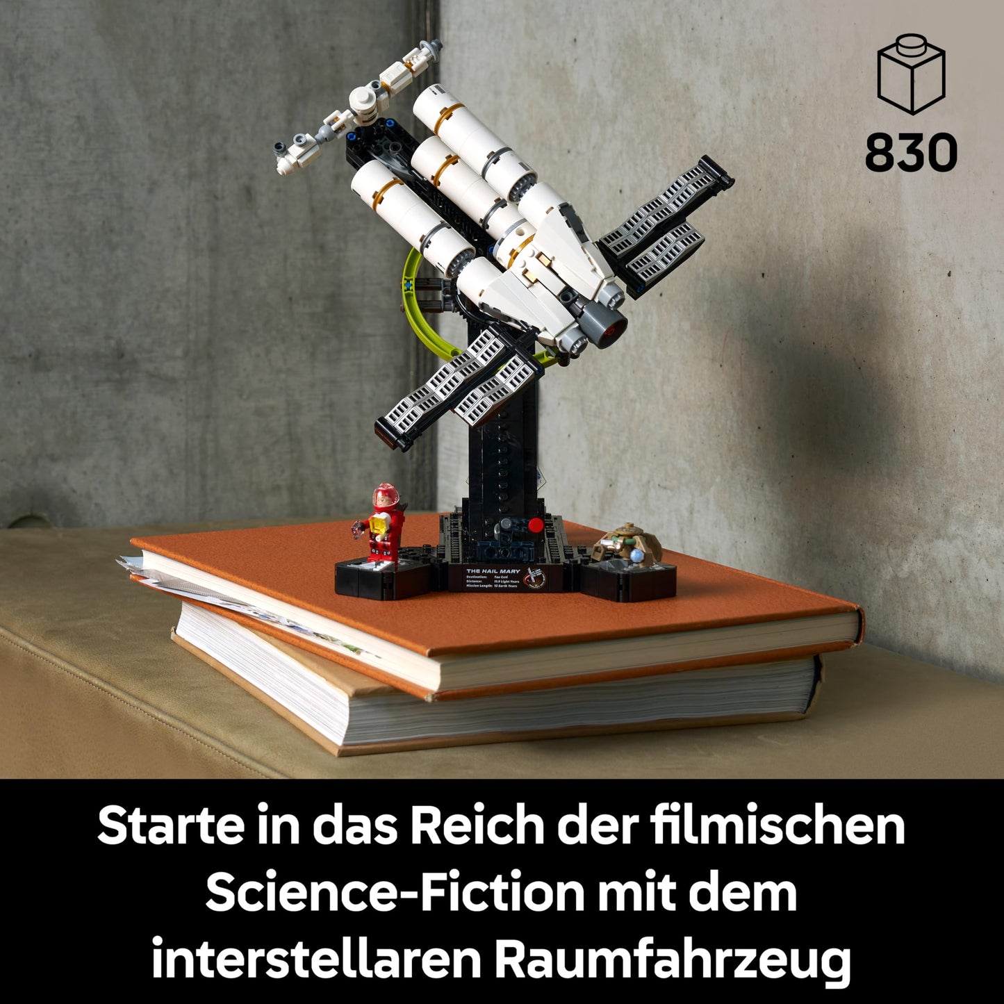 LEGO Icons The Astronaut - Miniature Spaceship Model Building for Adults - Exhibition Set Including Ryland Grace Minifigure & Rocky Figure - Science Fiction Gift for Film and Book Fans - 11389