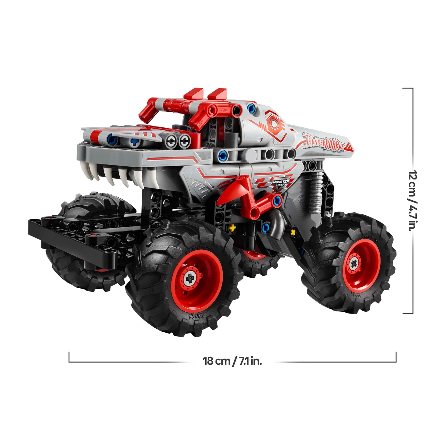 LEGO Technic Monster Jam ThunderROARus, Pull-Back Toy Monster Truck, Building Toy for Kids, Gift for Boys and Girls Ages 7 and Up 42200