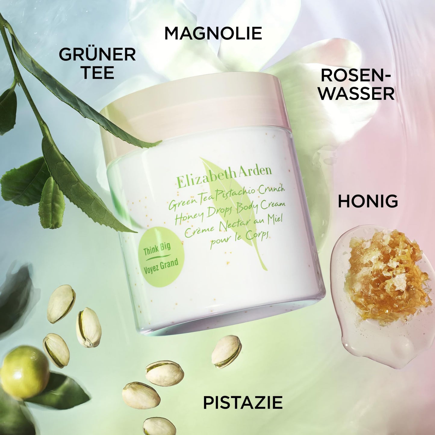 Elizabeth Arden Green Tea Pistachio Crunch Honey Drops, body cream enriched with pistachio, 500 ml - A0137300