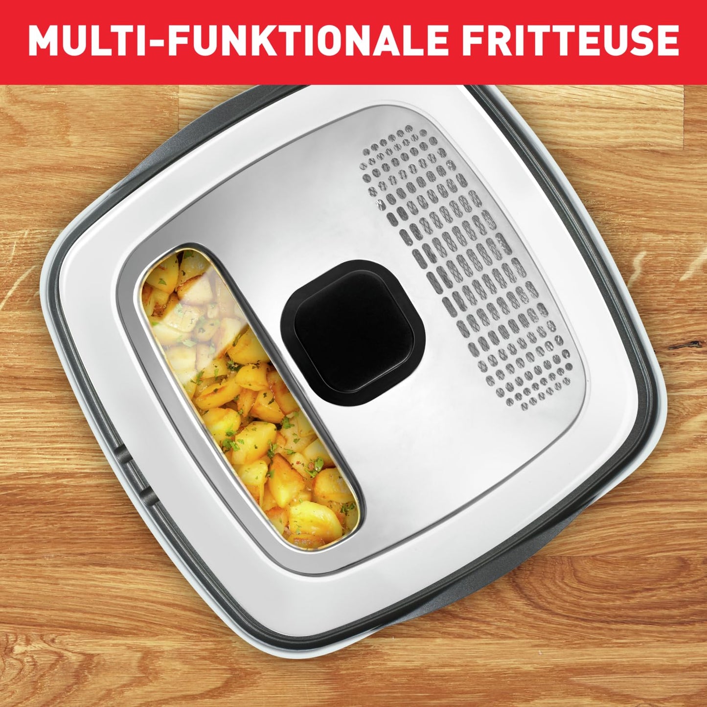 Tefal multi-function deep fryer Versalio Deluxe 9-in-1, capacity 1.3 kg, including spatula, frying, deep-frying, simmering, adjustable temperature, timer, white, FR4950