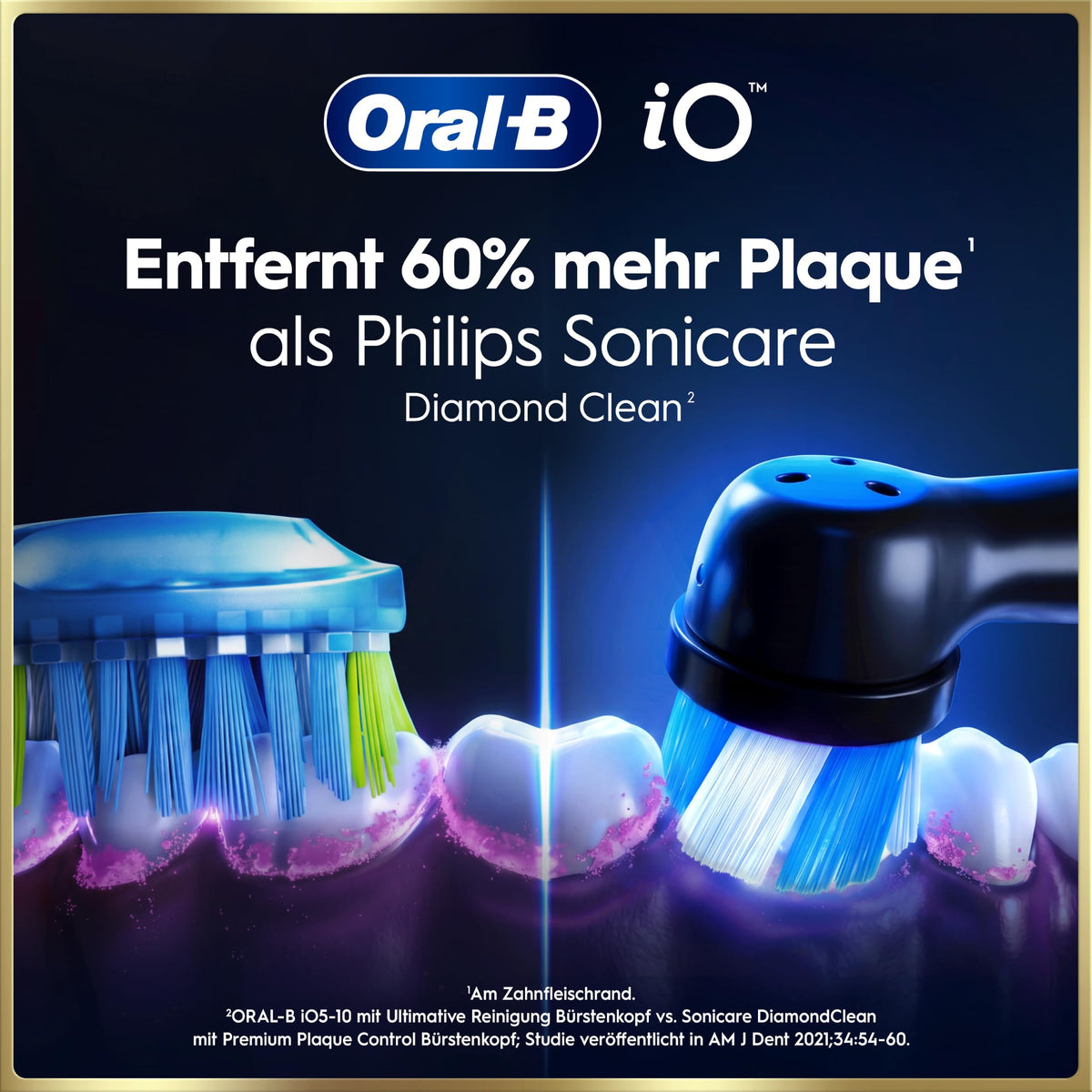 Oral-B iO - our most advanced technology with individually powered bristles and a dentist-inspired round brush head.