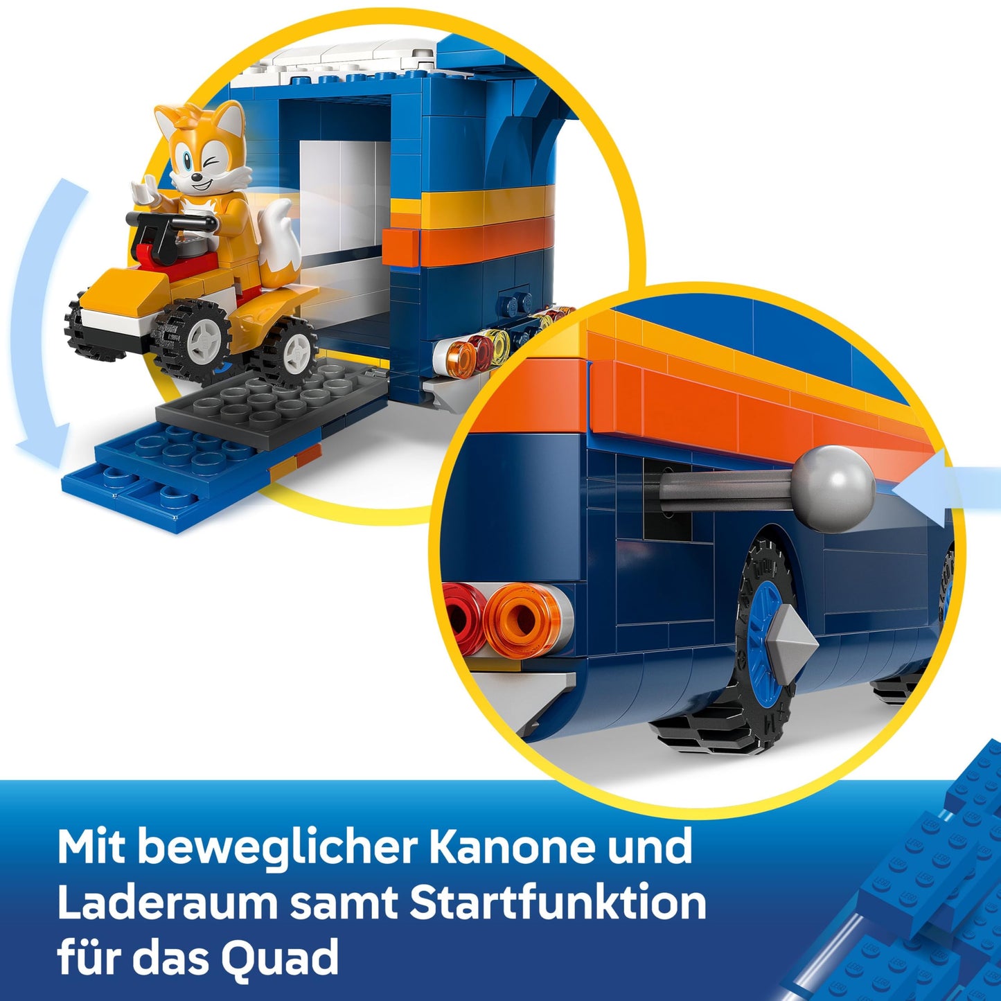 LEGO Sonic the Hedgehog Team Sonic Command Truck Toy - Interactive Set with an ATV Car & 5 Figures incl. Tails - Gift for 8+ Year Old Boys, Girls & Gaming Fans - 77006