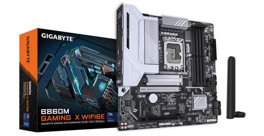 Placa de bază GIGABYTE B860M Gaming X WIFI6E - procesoare Intel Core Ultra, 8+1+2+2 faze VRM, până la 9200MHz DDR5, 1xPCIe 5.0 + 1xPCIe 4.0 M.2, LAN 2,5 GbE, WiFi 6E, USB 4