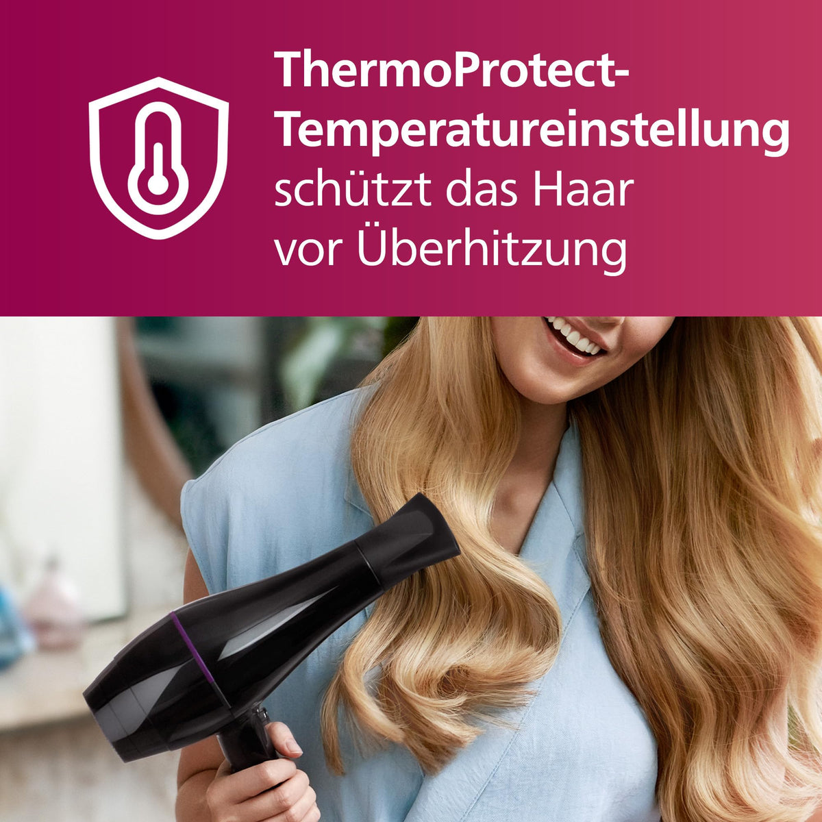 Philips DryCare Pro Uscător de păr cu motor AC puternic (Model BHD274/00)
