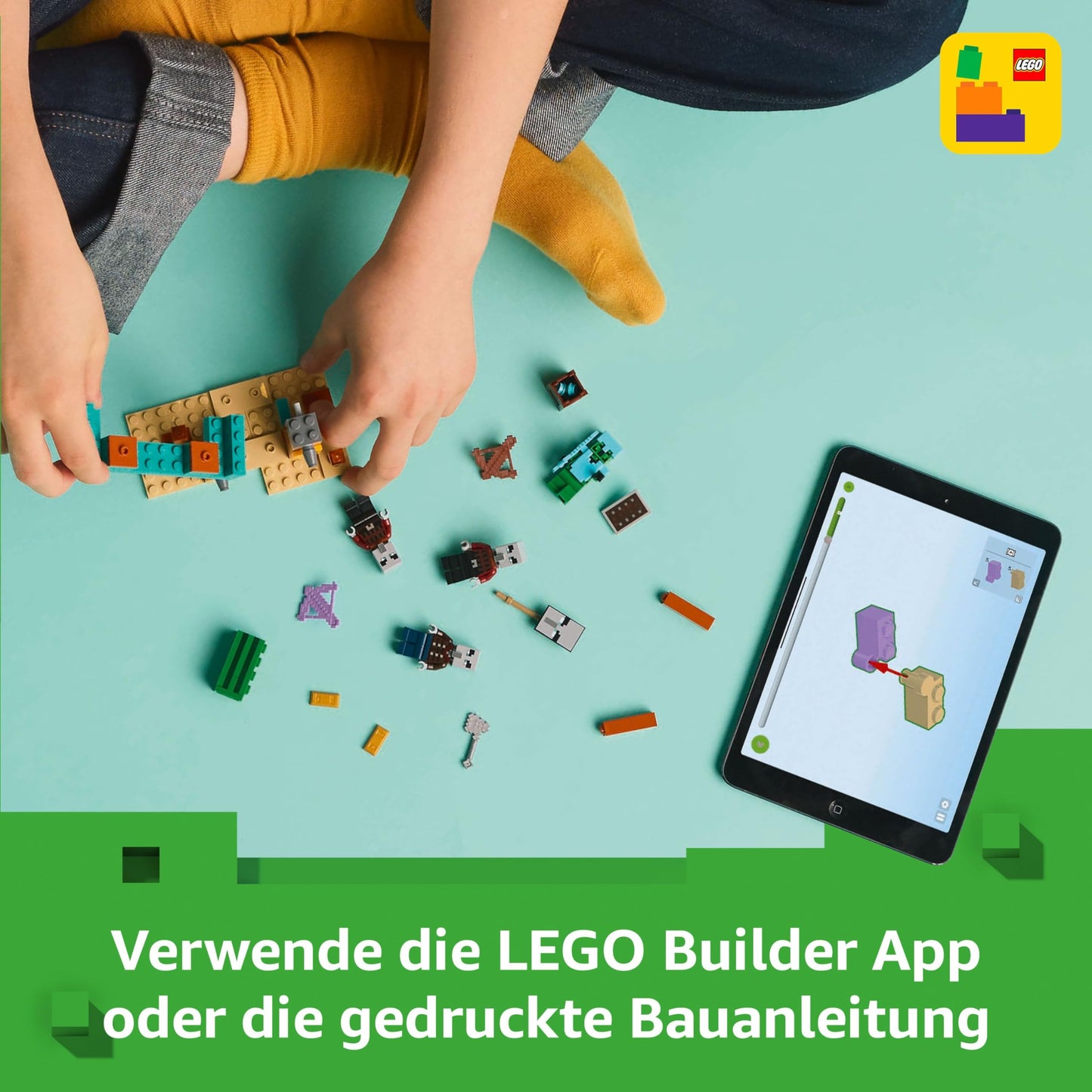 LEGO Minecraft The Illager Desert Patrol - gaming toy with figures, including a marauder, a vanzeiger and a cactus knight - gamer gift for boys and girls aged 7 and up - 21267