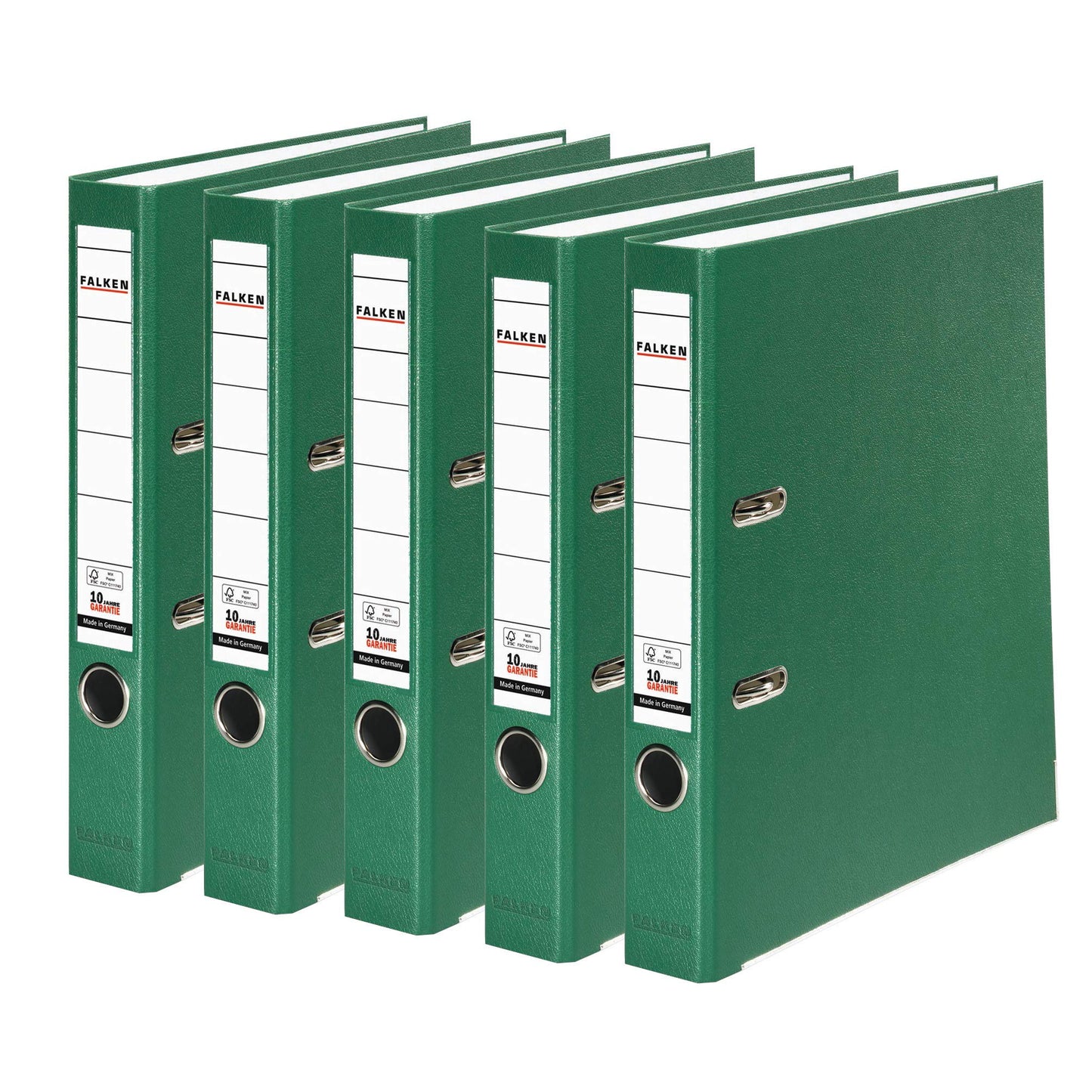FALKEN 5x PP-Color plastic folder 5 cm narrow DIN A4 green - 15047934