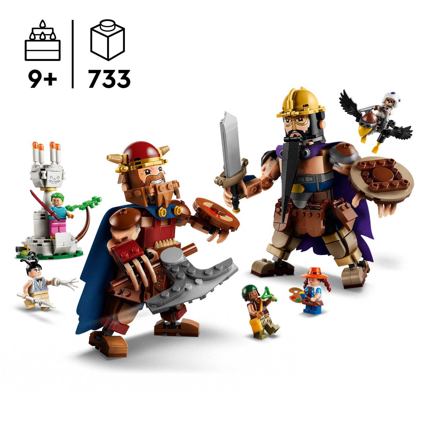 LEGO ONE PIECE Woogey vs. Boogey - Giants from Little Garden - Interactive toy with 2 action figures and 5 minifigures - Gift for boys, girls and fans aged 9 and up - 75644