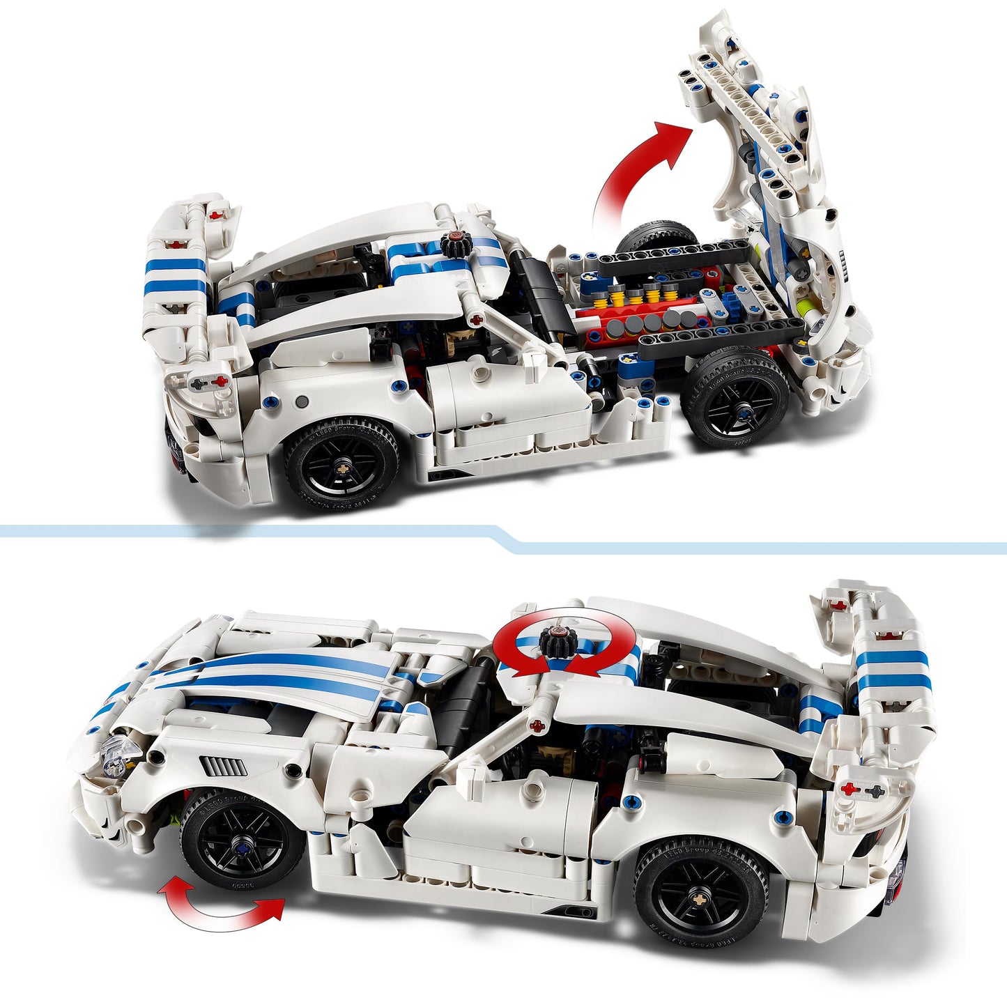 LEGO Technic Dodge Viper GTS-R sports car - building set - racing car with steering, V10 piston engine and opening doors - birthday gift for children aged 10 and over - 42234