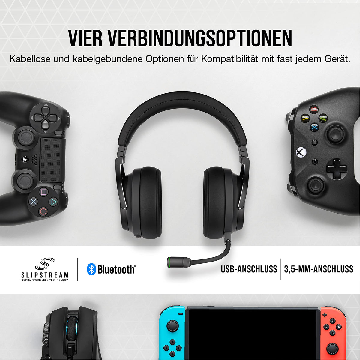 Corsair Virtuoso RGB Wireless XT Multi-platform Gaming Headset - Slate - CA-9011188-EU