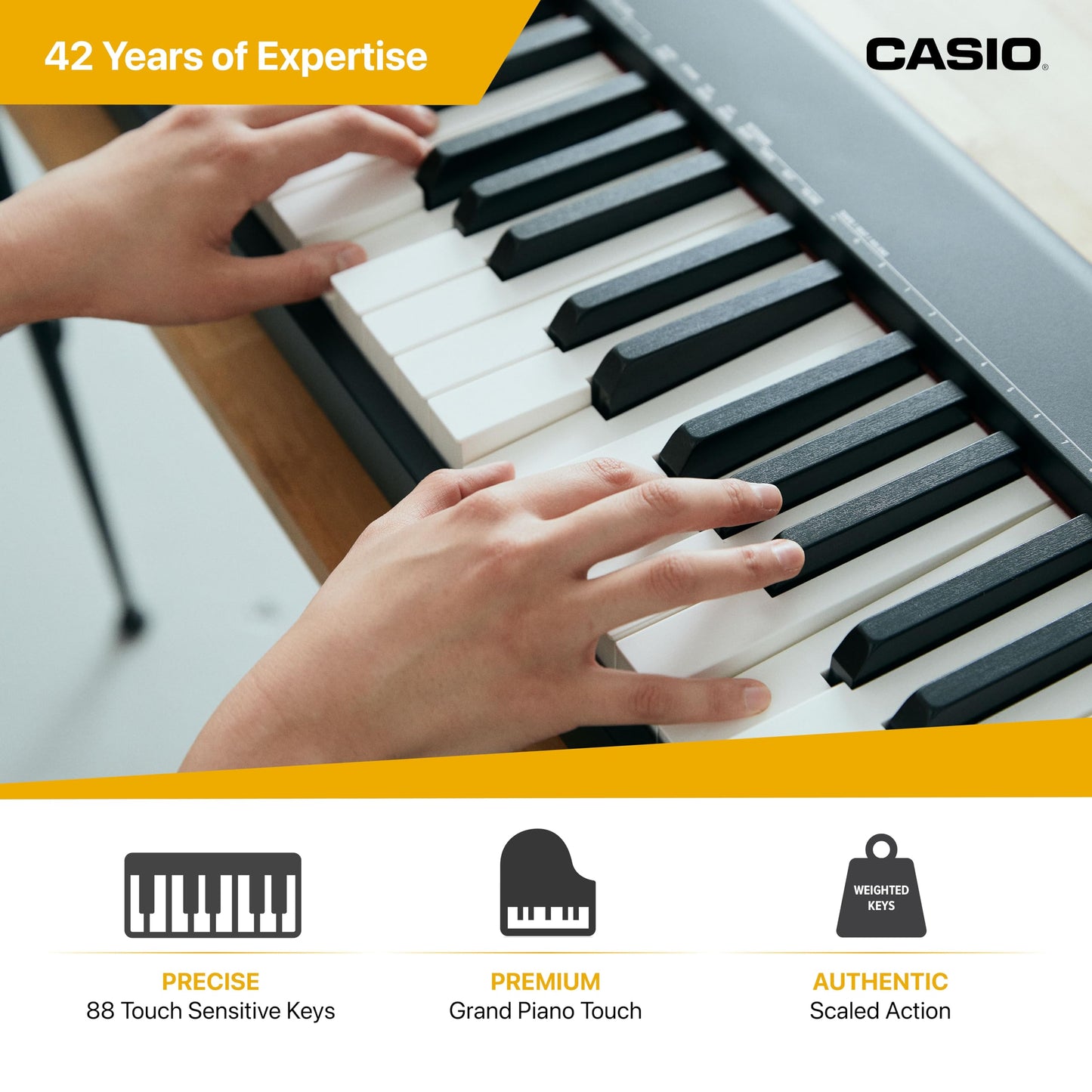 Casio CDP S110BK Digital Piano 88 Weighted Keys CDP-S110BKC5