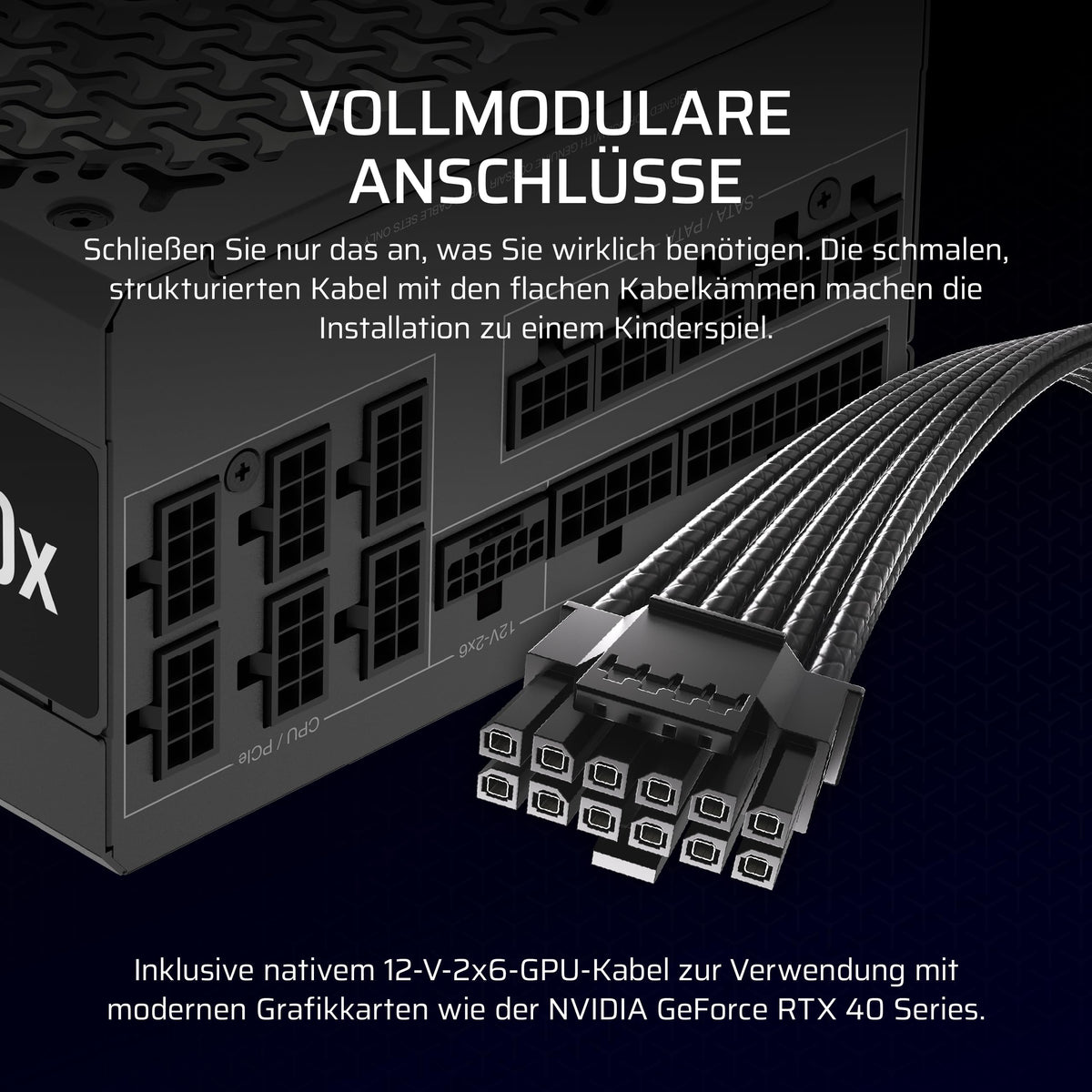 CORSAIR RM1000x Sursă ATX complet modulară, silențioasă – Negru - CP-9020271-EU