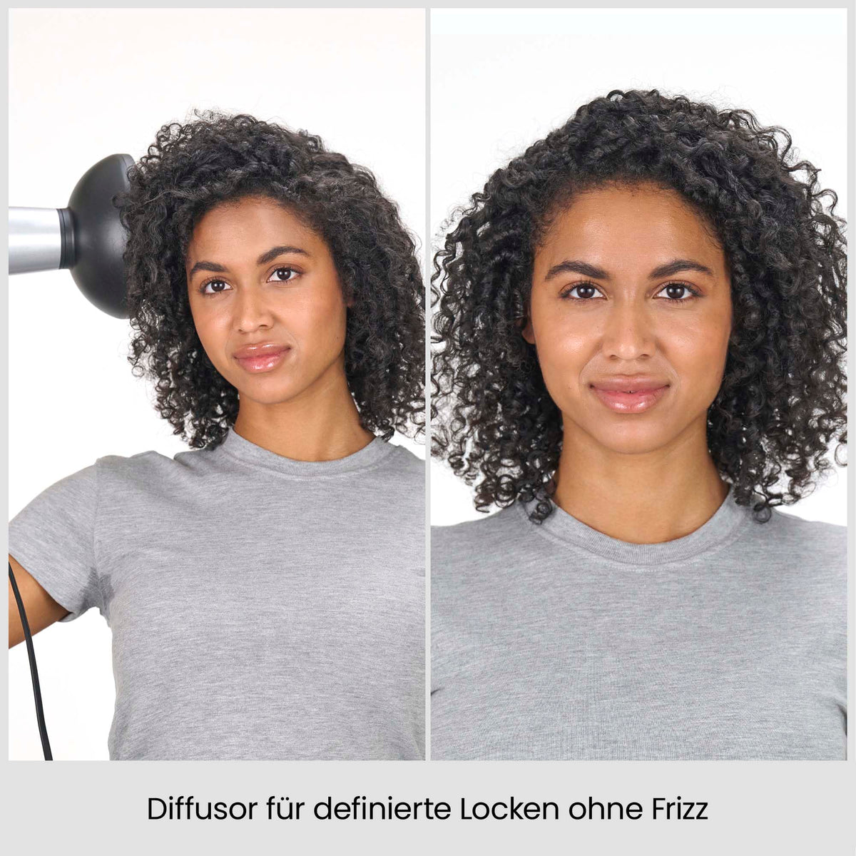 BaByliss Cosmos Uscător de păr ușor cu difuzor – 2100W Uscător puternic și elegant, tehnologie cu ioni împotriva frizz-ului, 3 niveluri de căldură și 2 viteze ale ventilatorului, argintiu, D580DE