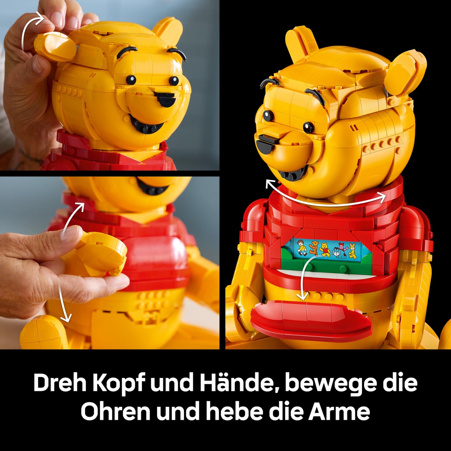 LEGO | Disney Winnie the Pooh - model building for adults to display - with honey pot, collector's minifigure & Eeyore figure - DIY nostalgic gift idea for fans - 43300