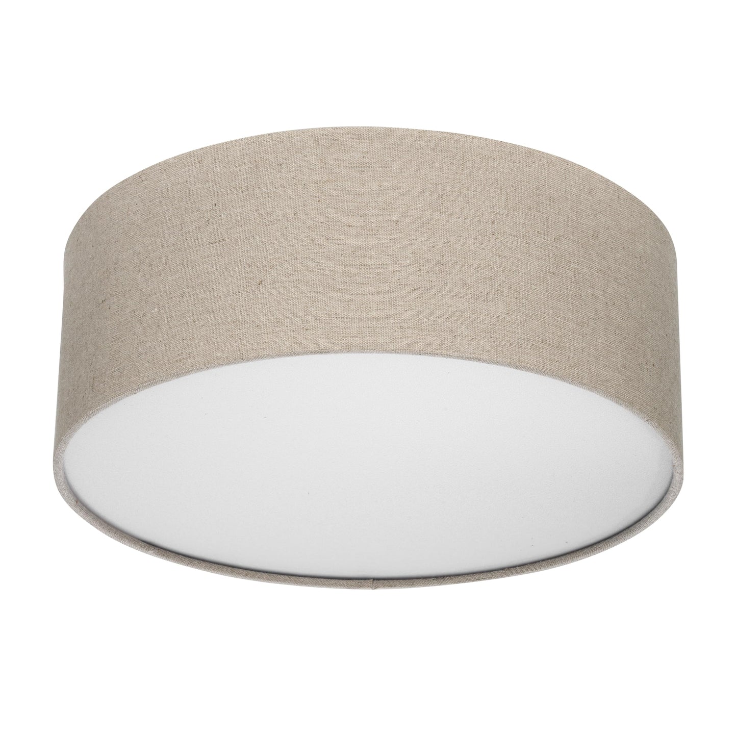 REV LED ceiling light - ceiling lamp bedroom, living room & kitchen around 30cm with fabric lampshade in a vintage look, taupe - 2021113010