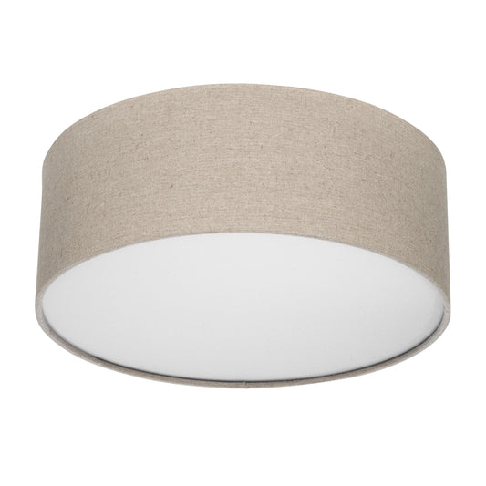 REV LED ceiling light - ceiling lamp bedroom, living room & kitchen around 30cm with fabric lampshade in a vintage look, taupe - 2021113010