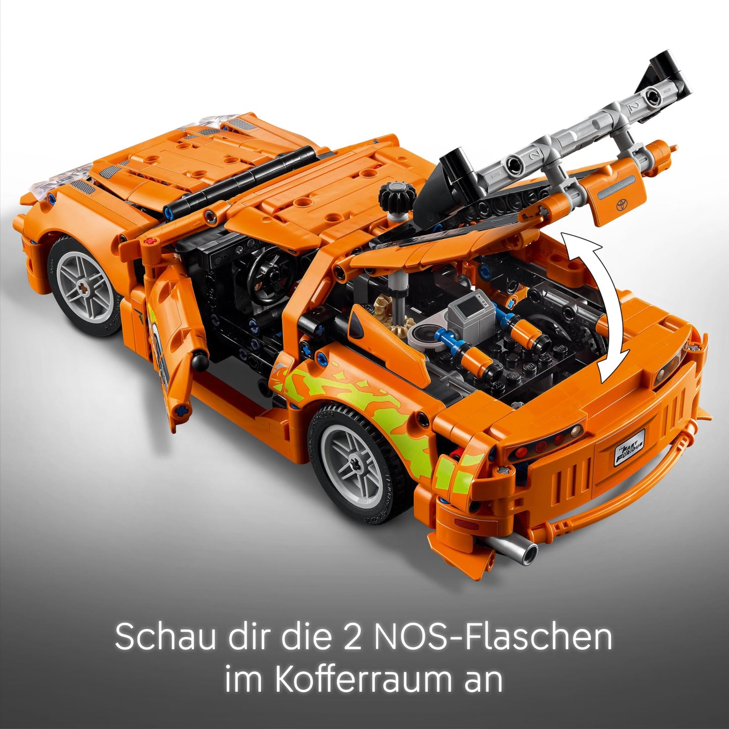 LEGO Technic Fast and Furious Toyota Supra MK4 - toy car - with 6-cylinder engine and opening doors - model set for boys and girls aged 9 and up - birthday gift idea 42204