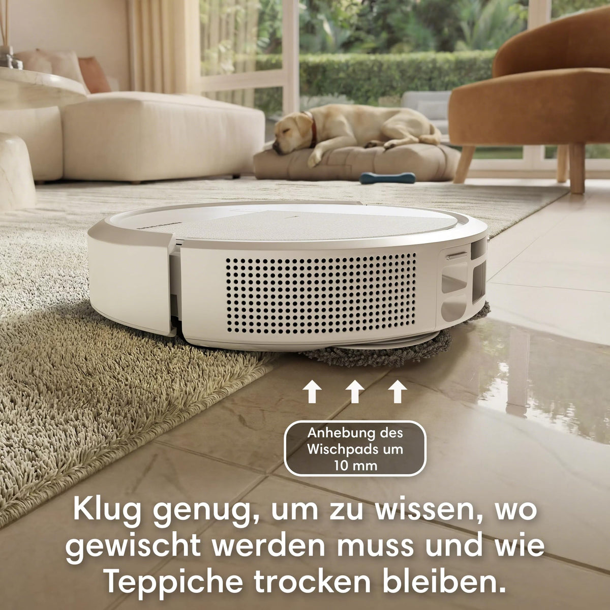 iRobot Roomba® Plus 575 Combo Robot + AutoWash™ Dock, 25Kpa, multifunctional dock, washes and dries the mopping pads at high temperature, Clearview LiDAR + camera, self-emptying, black - R285240