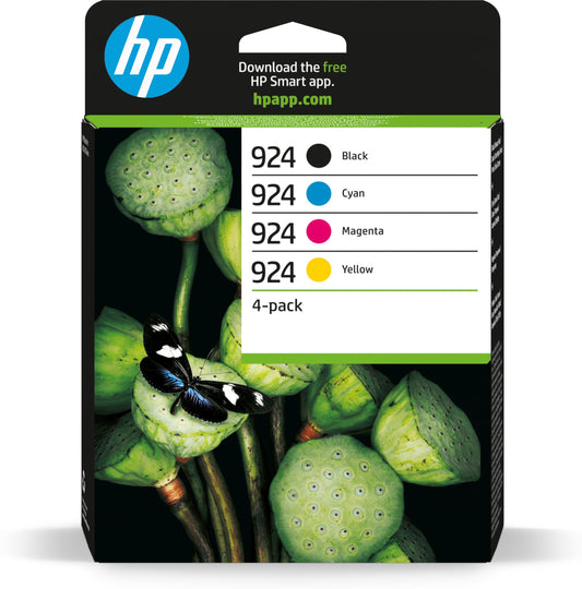 HP 924 4-Pack CMYK(4) Original Ink Cartridge - 6C3Z1NE#LS1