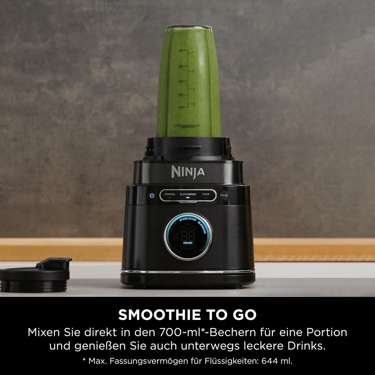 Ninja blender procesor 3 în 1 cu detectare de putere, negru, TB401EU