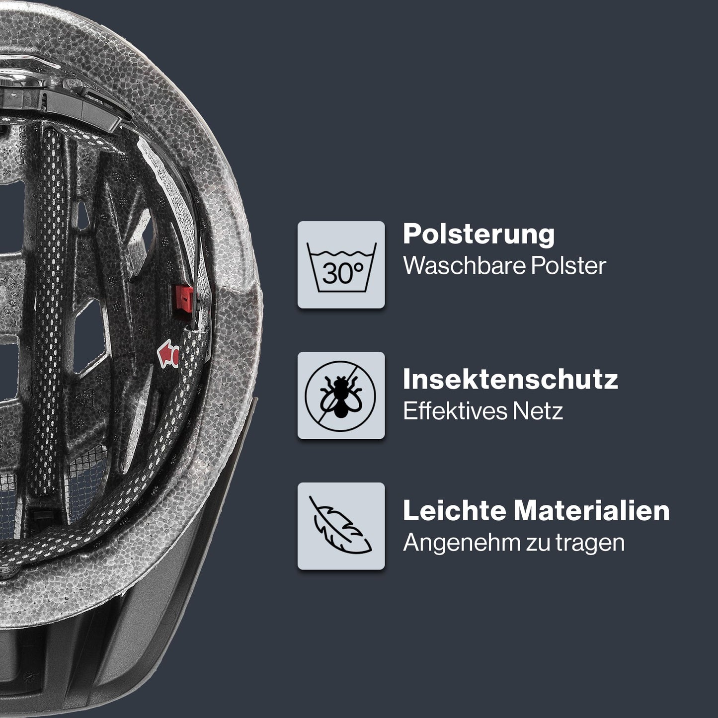 uvex i-vo cc - Lightweight all-round helmet for men and women - individual size adjustment - matt black smoke - 52-57 cm - S4104231115
