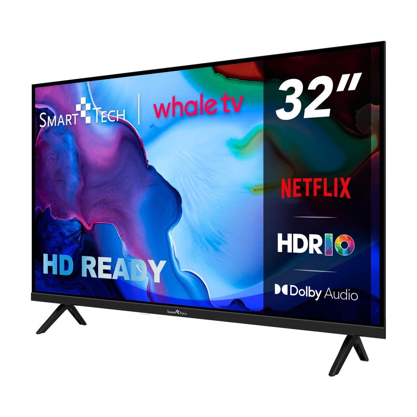 Smart Tech 32HH01K, 32 inch (80 cm), HD LED TV, Netflix, YouTube, Prime Video, Whale TV