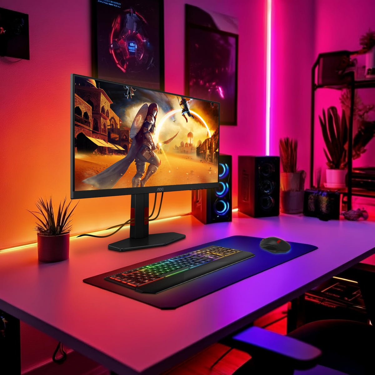 AOC 24G4ZR 24-inch FHD Gaming Monitor, 260Hz, Fast IPS Panel, 1ms GtG, HDR10, G-Sync Compatible, Height Adjustable, (1920x1080 HDMI 2X 2.0 DP 1x 1.4) Black