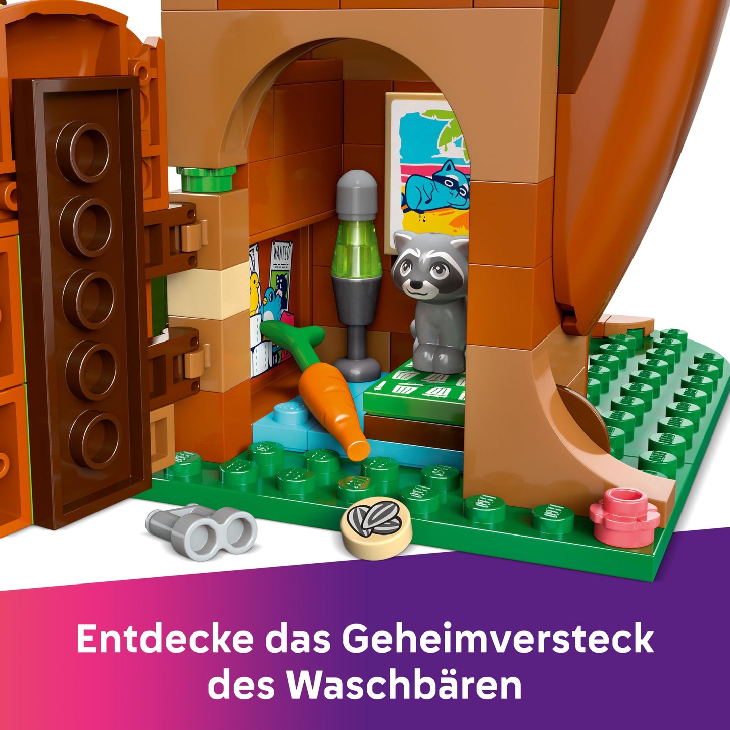 LEGO Friends Tree House - Building playset with 2 animal figures, 4 minifigures, a garden and toy food accessories - Popular gift for girls and boys aged 8 and over - 42652