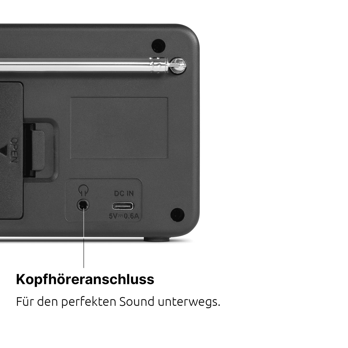 TechniSat Viola 200 - portable DAB+/FM radio (with LCD display, telescopic antenna, favorite memory, headphone jack, mains & battery operation, mono speaker, RDS, PLL) black - 0001/2936